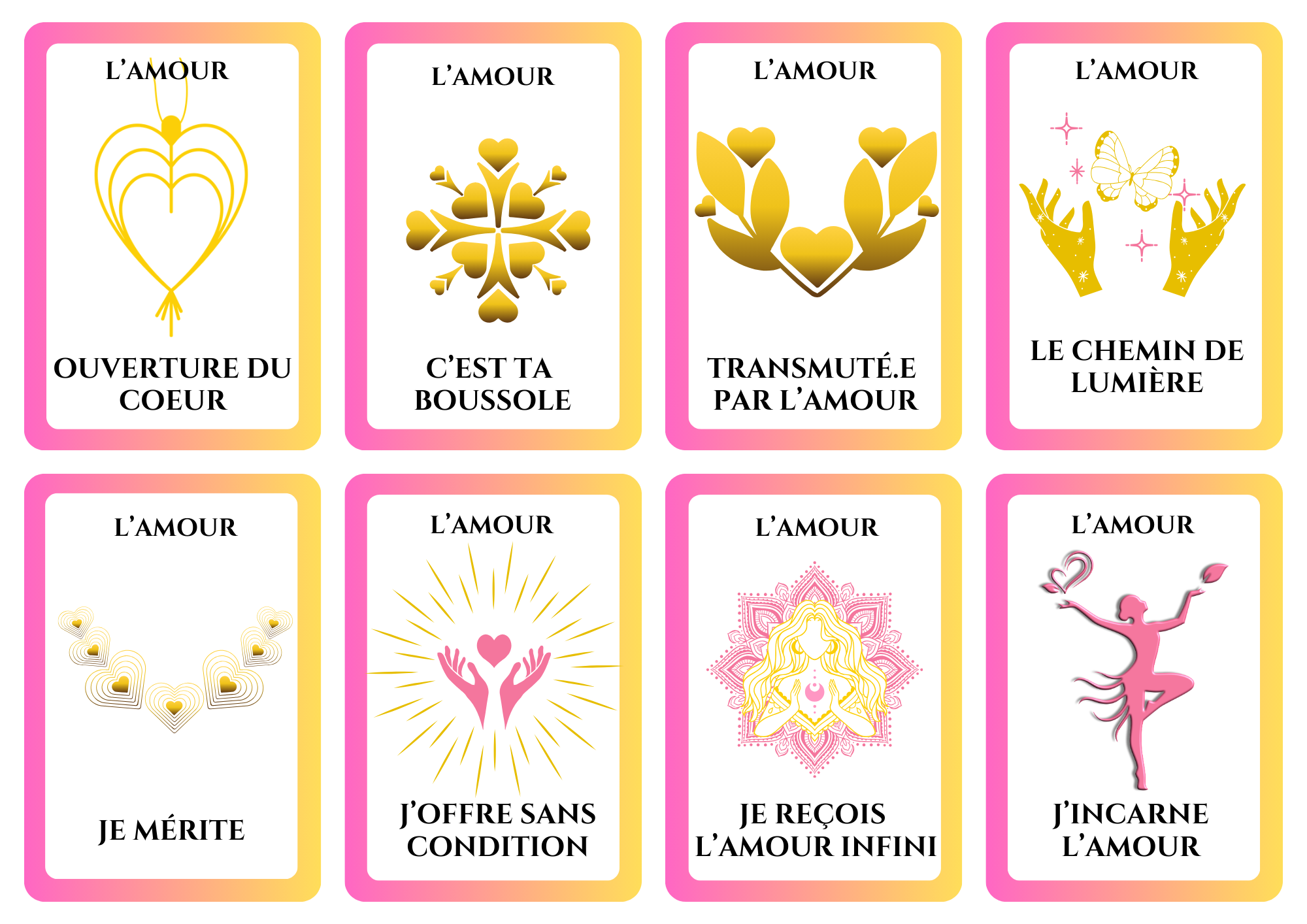 Jeu Code Lumière – 56 cartes inspirées des 7 Préceptes d’Or pour le développement spirituel