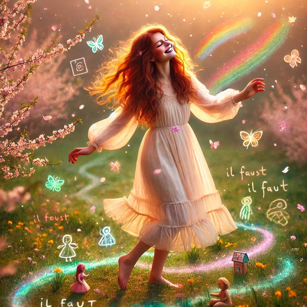 Femme lumineuse symbolisant la joie et la spontanéité – Atelier Enfant Intérieur à Tours