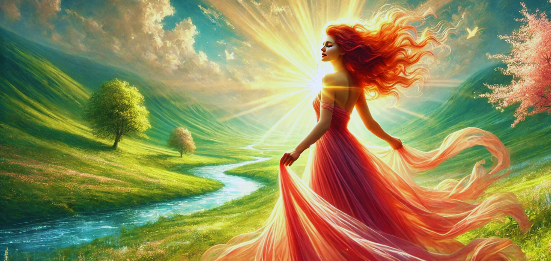 Femme lumineuse en mouvement symbolisant la confiance et l’alignement intérieur – Atelier Oser Être Soi à Tours