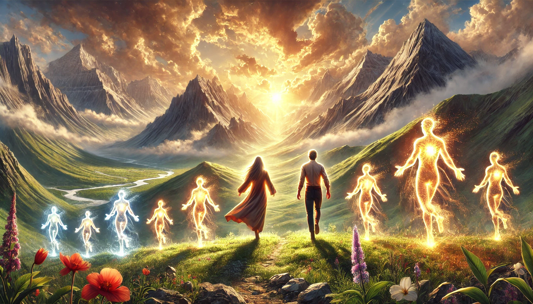 Groupe de personnes lumineuses illustrant le pouvoir de l'intelligence collective